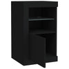 Schwarzer Beistellschrank mit LED-Beleuchtung Shelvie (Holz)