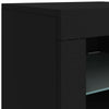 Schwarzer Beistellschrank mit LED-Beleuchtung Shelvie (Holz)