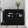 Schwarze Nachttische mit LED-Beleuchtung Shelvie (2er-Set Holz)