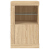 Sonoma-Eiche Sideboard Shelvie (mit LED-Beleuchtung, Holz)