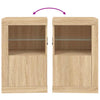 Sonoma-Eiche Sideboard Shelvie (mit LED-Beleuchtung, Holz)