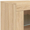 Sonoma-Eiche Sideboard Shelvie (mit LED-Beleuchtung, Holz)