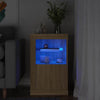 Sonoma-Eiche Sideboard Shelvie (mit LED-Beleuchtung, Holz)