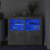 Betongraue Seitenschränke mit LED-Beleuchtung Shelvie (2 Stück, Holz)