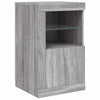 Grauer Beistellschrank mit LED-Beleuchtung Shelvie (Sonoma-Holz)