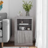 Grauer Beistellschrank mit LED-Beleuchtung Shelvie (Sonoma-Holz)