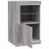 Grauer Beistellschrank mit LED-Beleuchtung Shelvie (Sonoma-Holz)
