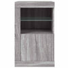 Grauer Beistellschrank mit LED-Beleuchtung Shelvie (Sonoma-Holz)