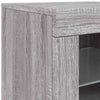Grauer Beistellschrank mit LED-Beleuchtung Shelvie (Sonoma-Holz)