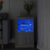 Grauer Beistellschrank mit LED-Beleuchtung Shelvie (Sonoma-Holz)
