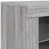 Graue Seitenregale mit LED-Leuchten Shelvie (2 Stück Sonoma-Holz)