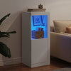 Valkoinen senkki led-valoilla Borselim 41x37x100cm