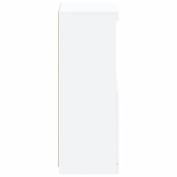 Valkoinen senkki led-valoilla Borselim 41x37x100cm