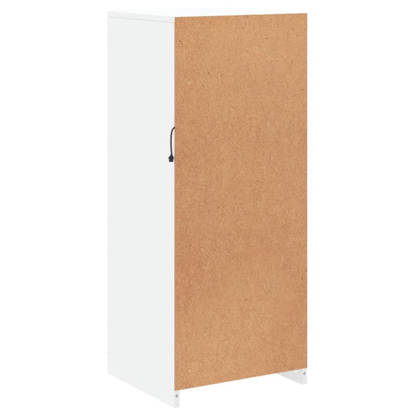 Valkoinen senkki led-valoilla Borselim 41x37x100cm