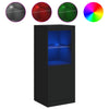 Schwarze Kommode mit LED-Beleuchtung Borselim 41x37x100cm