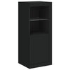 Schwarze Kommode mit LED-Beleuchtung Borselim 41x37x100cm