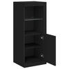 Schwarze Kommode mit LED-Beleuchtung Borselim 41x37x100cm