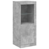 Betoninharmaa senkki led-valoilla Borselim 41x37x100cm