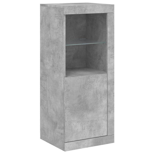 Betoninharmaa senkki led-valoilla Borselim 41x37x100cm