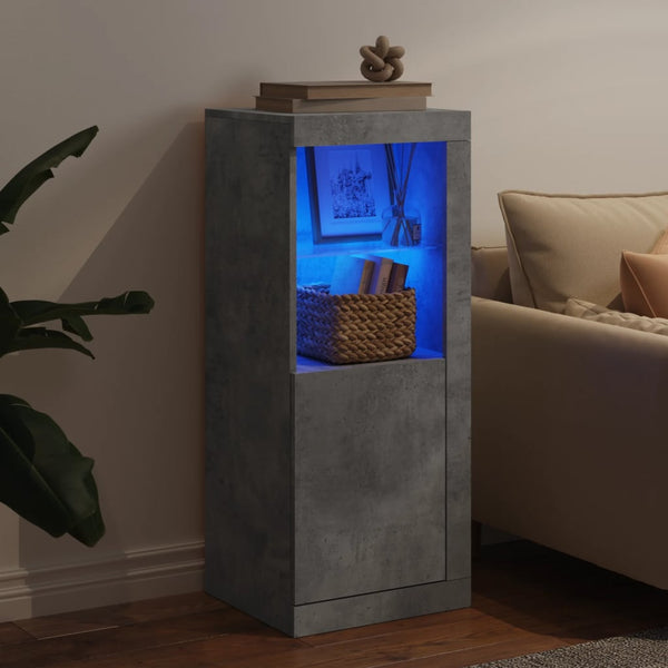 Betoninharmaa senkki led-valoilla Borselim 41x37x100cm