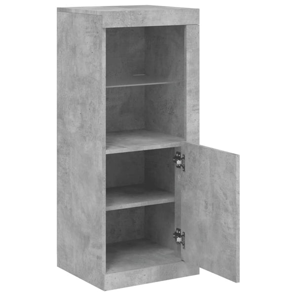 Betoninharmaa senkki led-valoilla Borselim 41x37x100cm