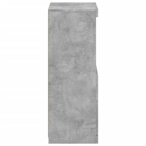 Betoninharmaa senkki led-valoilla Borselim 41x37x100cm