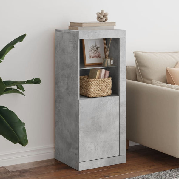Betoninharmaa senkki led-valoilla Borselim 41x37x100cm