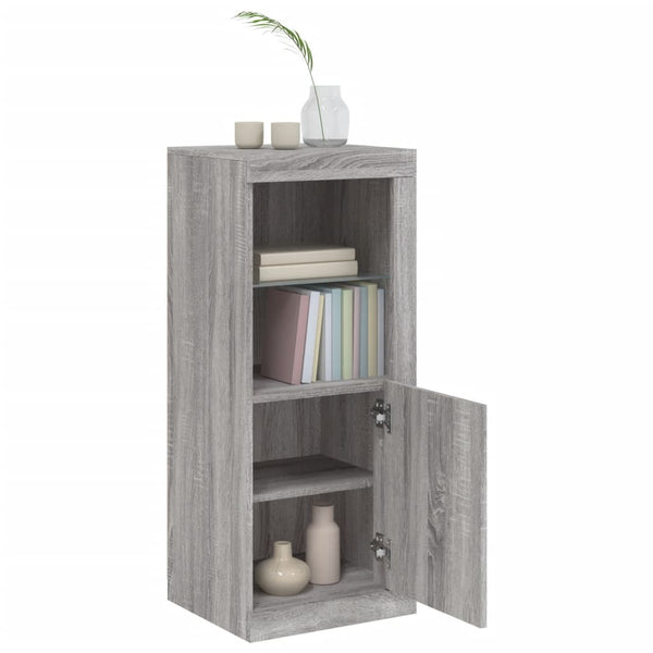Graue Kommode mit LED-Beleuchtung Borselim 41x37x100cm