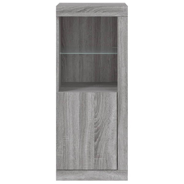 Graue Kommode mit LED-Beleuchtung Borselim 41x37x100cm