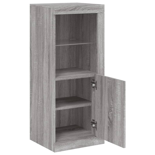 Graue Kommode mit LED-Beleuchtung Borselim 41x37x100cm