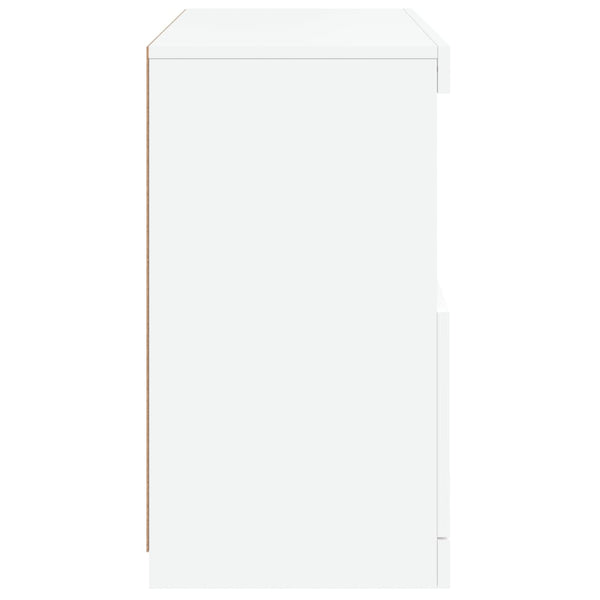Valkoinen senkki led-valoilla Corentin 60x37x67cm