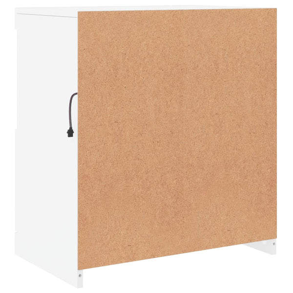 Valkoinen senkki led-valoilla Corentin 60x37x67cm