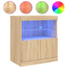 Sonoma-Eiche Sideboard mit LED-Beleuchtung Corentin 60x37x67cm