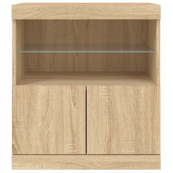 Sonoma-Eiche Sideboard mit LED-Beleuchtung Corentin 60x37x67cm