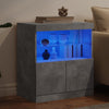 Betongraues Sideboard mit LED-Beleuchtung Corentin 60x37x67cm