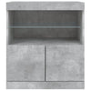 Betongraues Sideboard mit LED-Beleuchtung Corentin 60x37x67cm