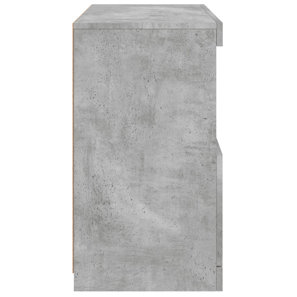 Betongraues Sideboard mit LED-Beleuchtung Corentin 60x37x67cm