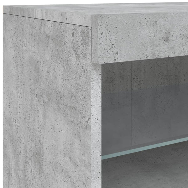 Betongraues Sideboard mit LED-Beleuchtung Corentin 60x37x67cm