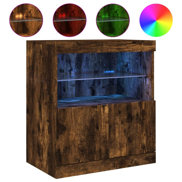 Savutammi senkki led-valoilla Corentin 60x37x67cm