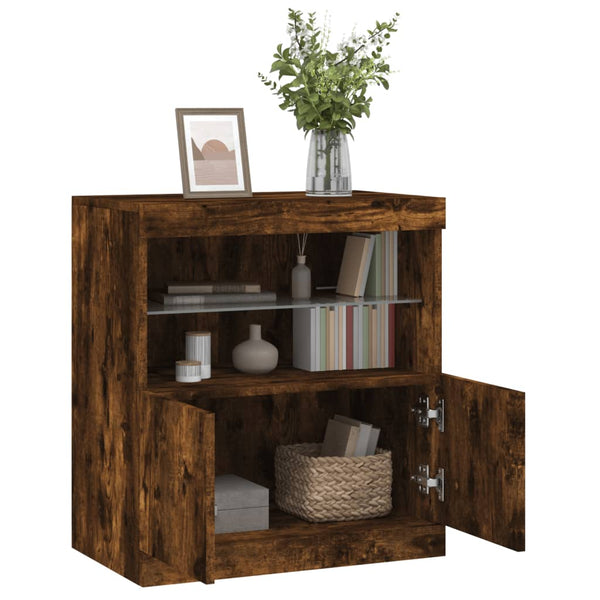 Savutammi senkki led-valoilla Corentin 60x37x67cm