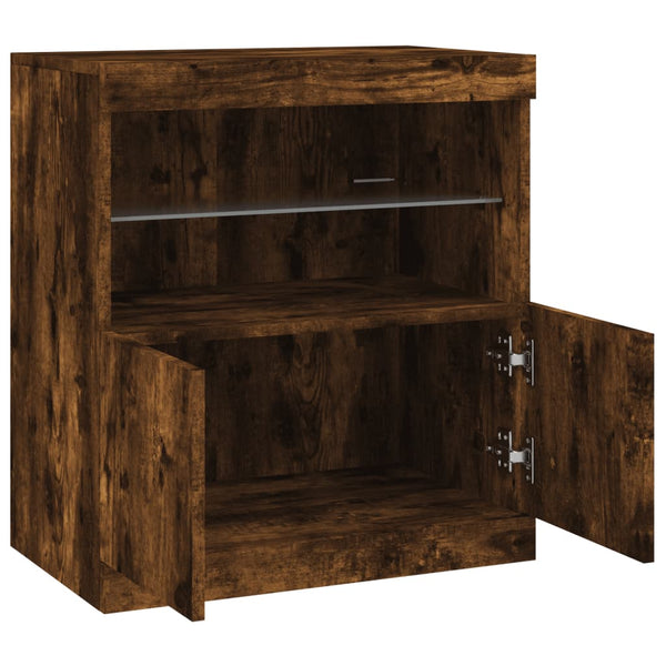 Savutammi senkki led-valoilla Corentin 60x37x67cm