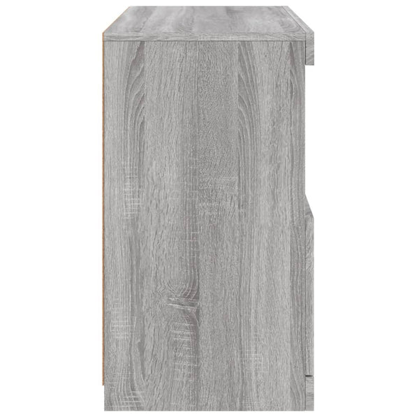 Graues Sideboard mit LED-Beleuchtung Corentin 60x37x67cm