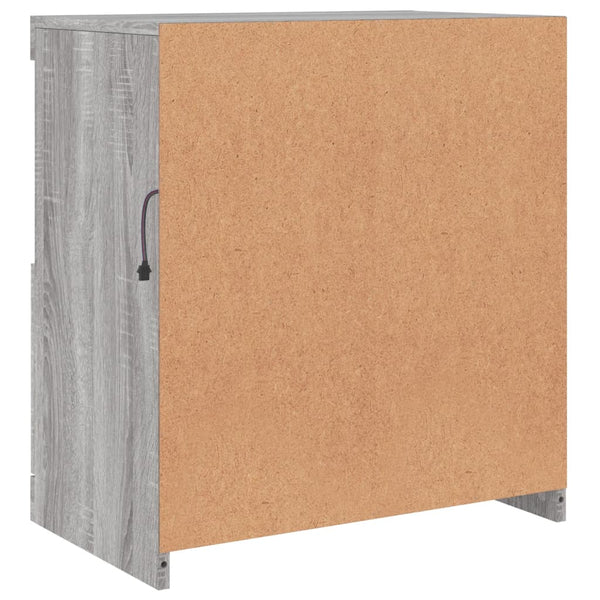 Graues Sideboard mit LED-Beleuchtung Corentin 60x37x67cm
