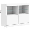 Weißes Sideboard mit LED-Beleuchtung Hisham 81x37x67cm