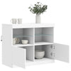Weißes Sideboard mit LED-Beleuchtung Hisham 81x37x67cm