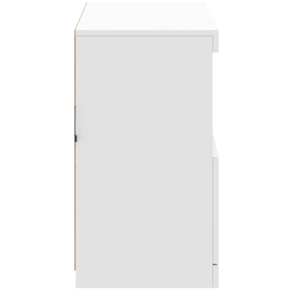 Weißes Sideboard mit LED-Beleuchtung Hisham 81x37x67cm
