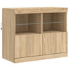 Sonoma-Eiche Sideboard mit LED-Beleuchtung Hisham 81x37x67cm