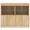 Sonoma-Eiche Sideboard mit LED-Beleuchtung Hisham 81x37x67cm