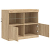 Sonoma-Eiche Sideboard mit LED-Beleuchtung Hisham 81x37x67cm
