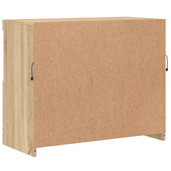Sonoma-Eiche Sideboard mit LED-Beleuchtung Hisham 81x37x67cm